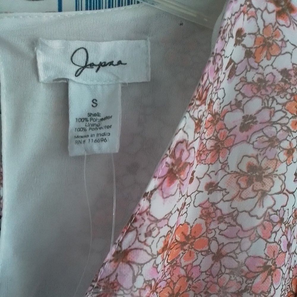 Japna Floral Tiered Long Sleeve Ilk Polyester Dress - Picture 5 of 16